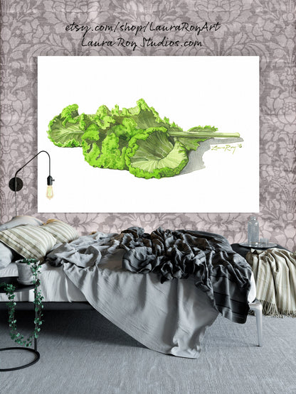 Mustard Greens Watercolor | Giclée Print