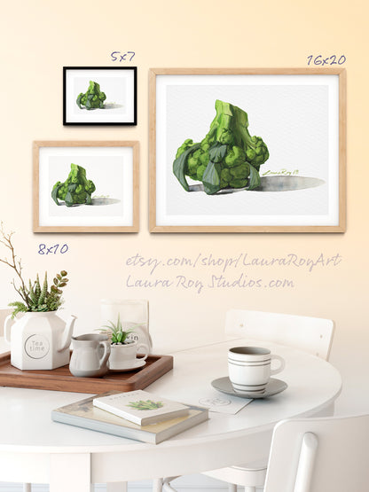 Broccoli Watercolor | Giclée Print