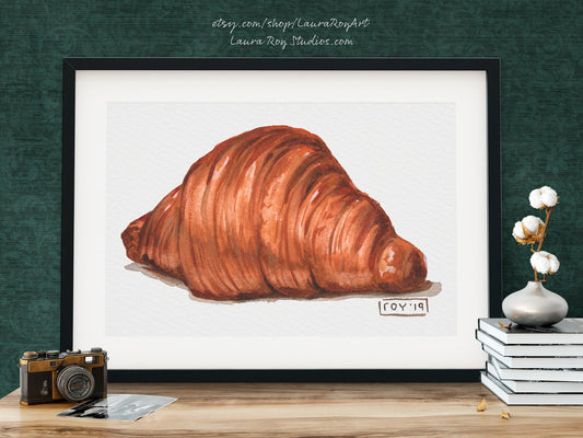 Croissant Watercolor | Giclée Print