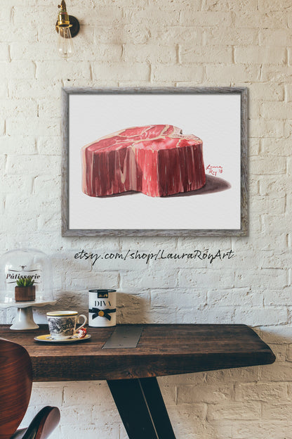 Porterhouse  Watercolor | Giclée Print