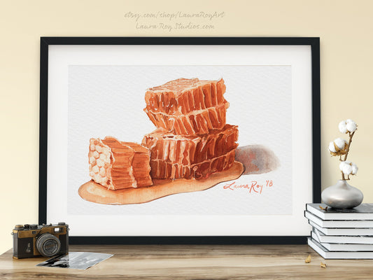 Honeycomb Watercolor | Giclée Print