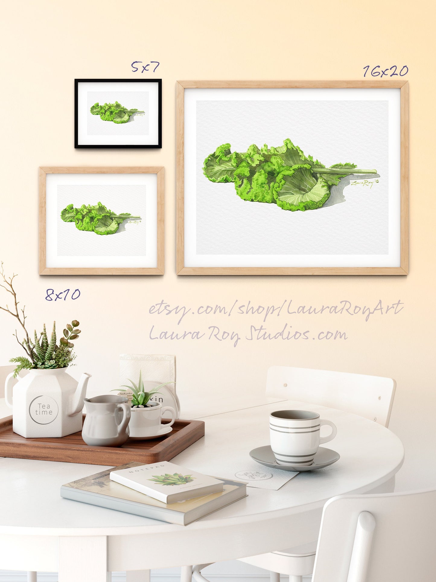 Mustard Greens Watercolor | Giclée Print