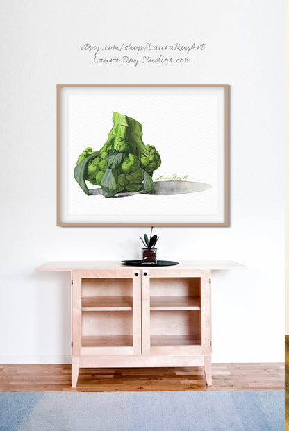 Broccoli Watercolor | Giclée Print