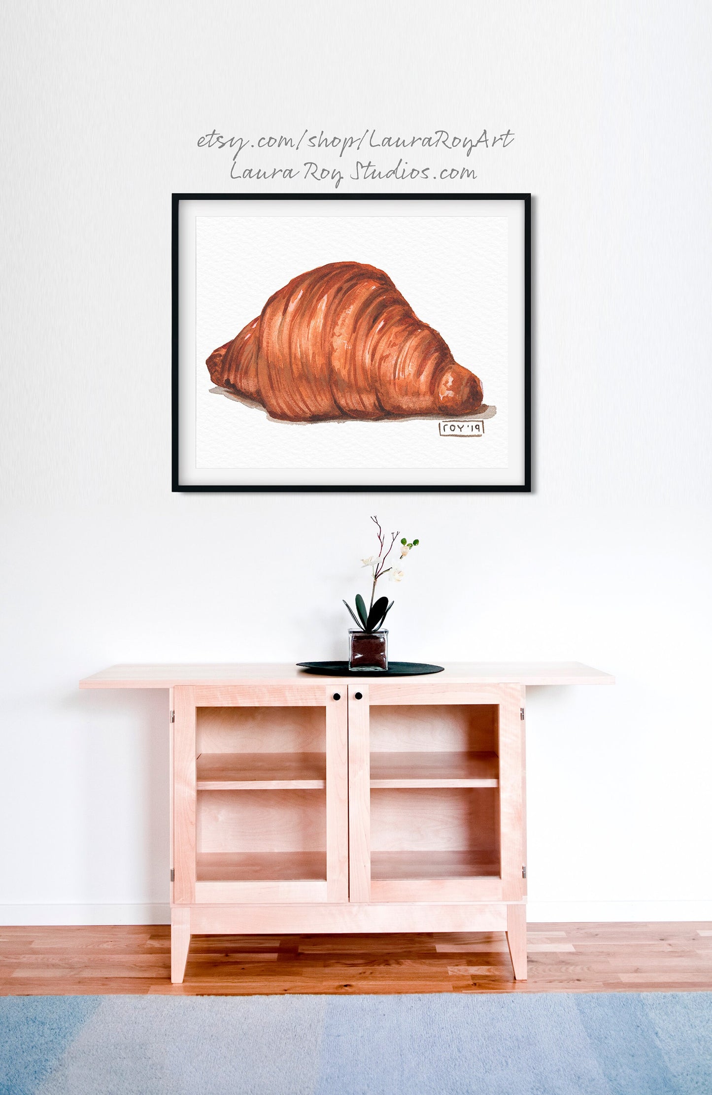 Croissant Watercolor | Giclée Print