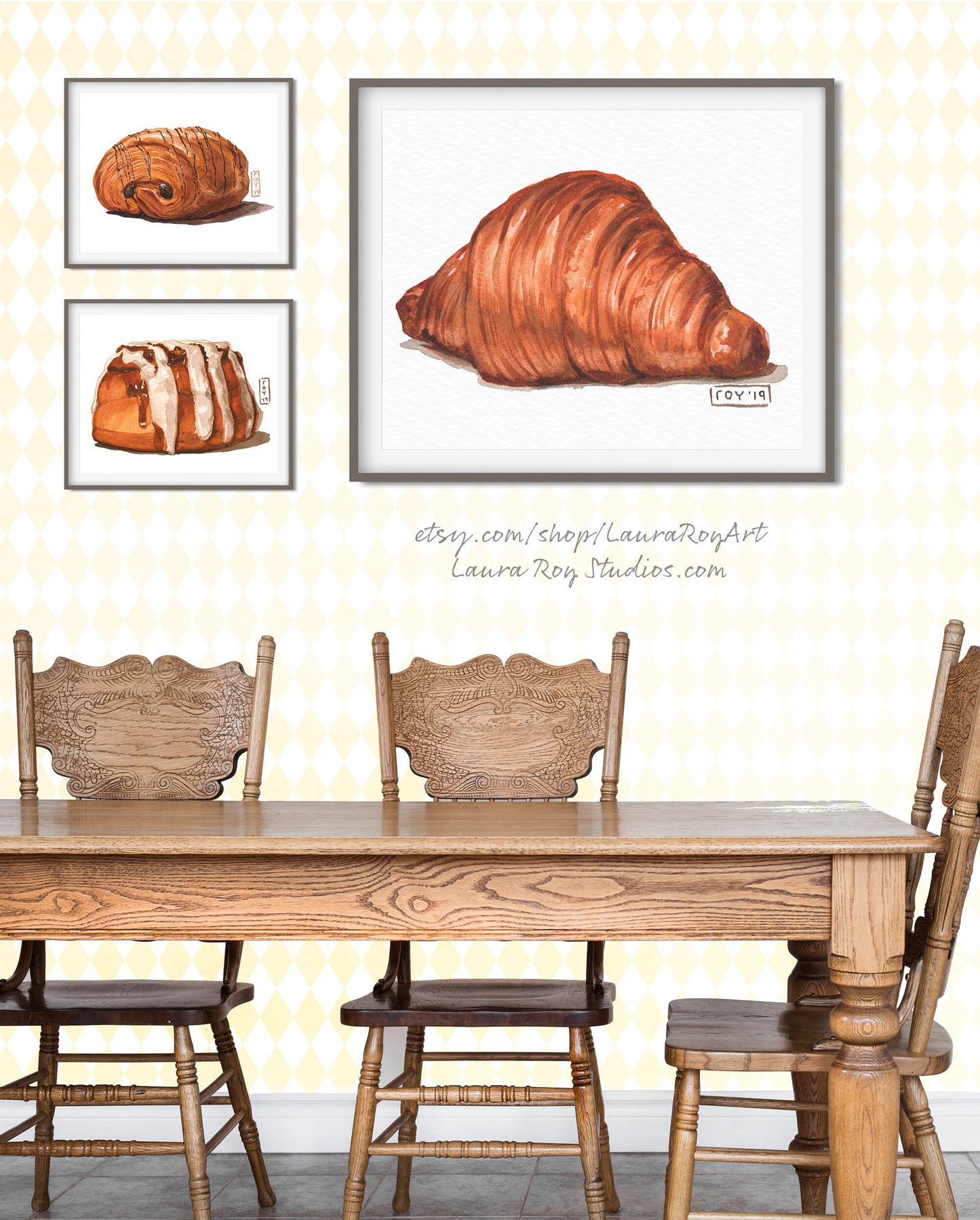 Croissant Watercolor | Giclée Print