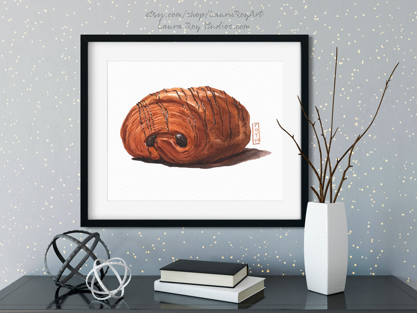 Pain au Chocolat Watercolor | Giclée Print