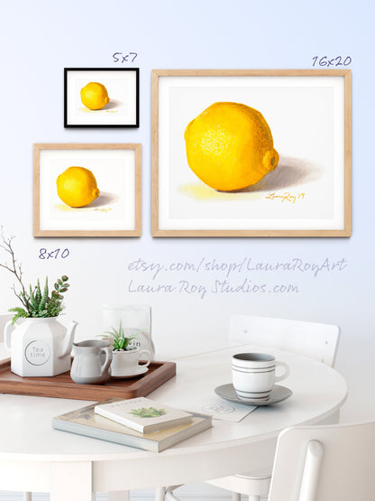 Lemon Watercolor | Giclée Print