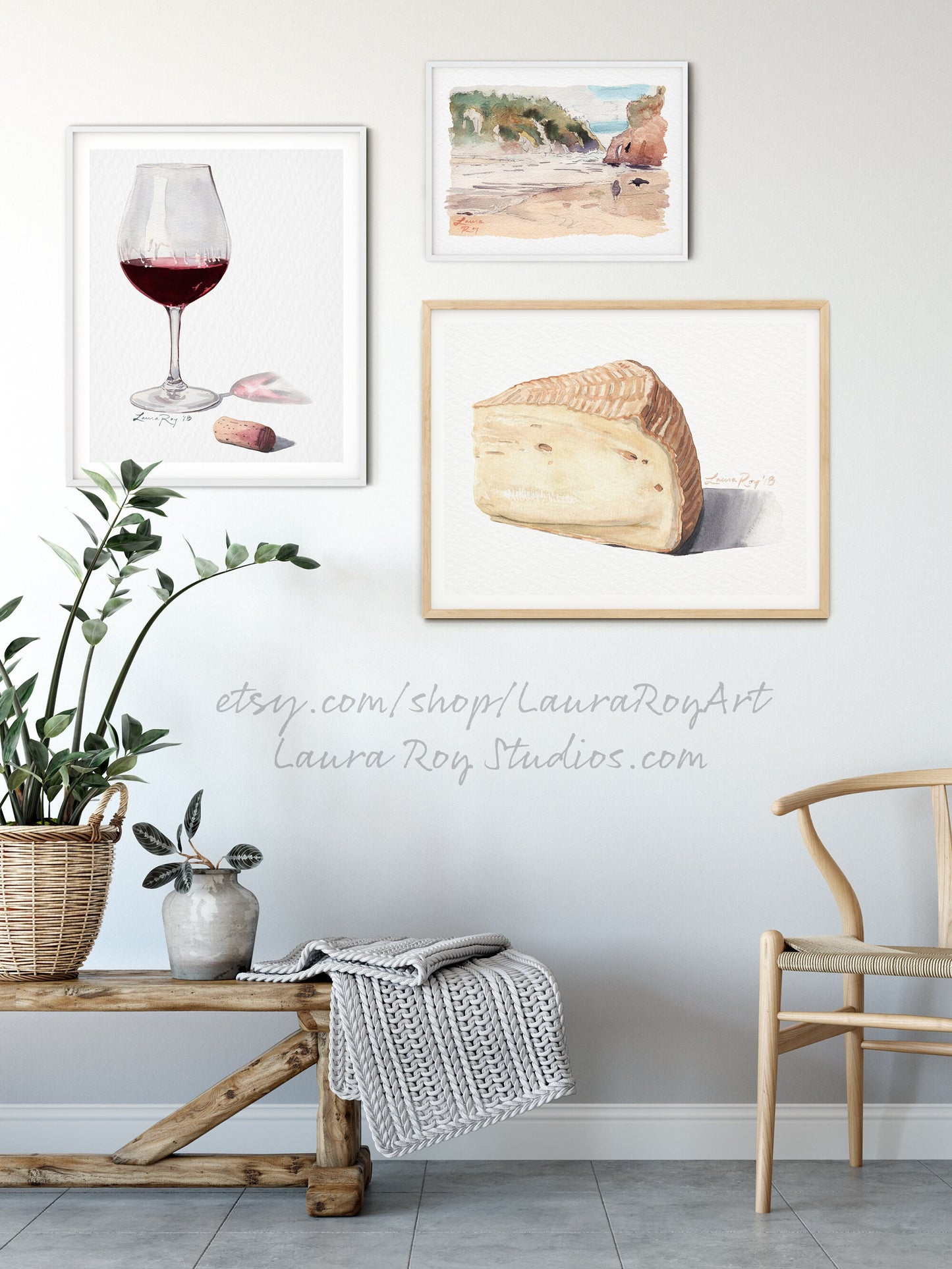 Goat Cheese Wedge Watercolor | Giclée Print