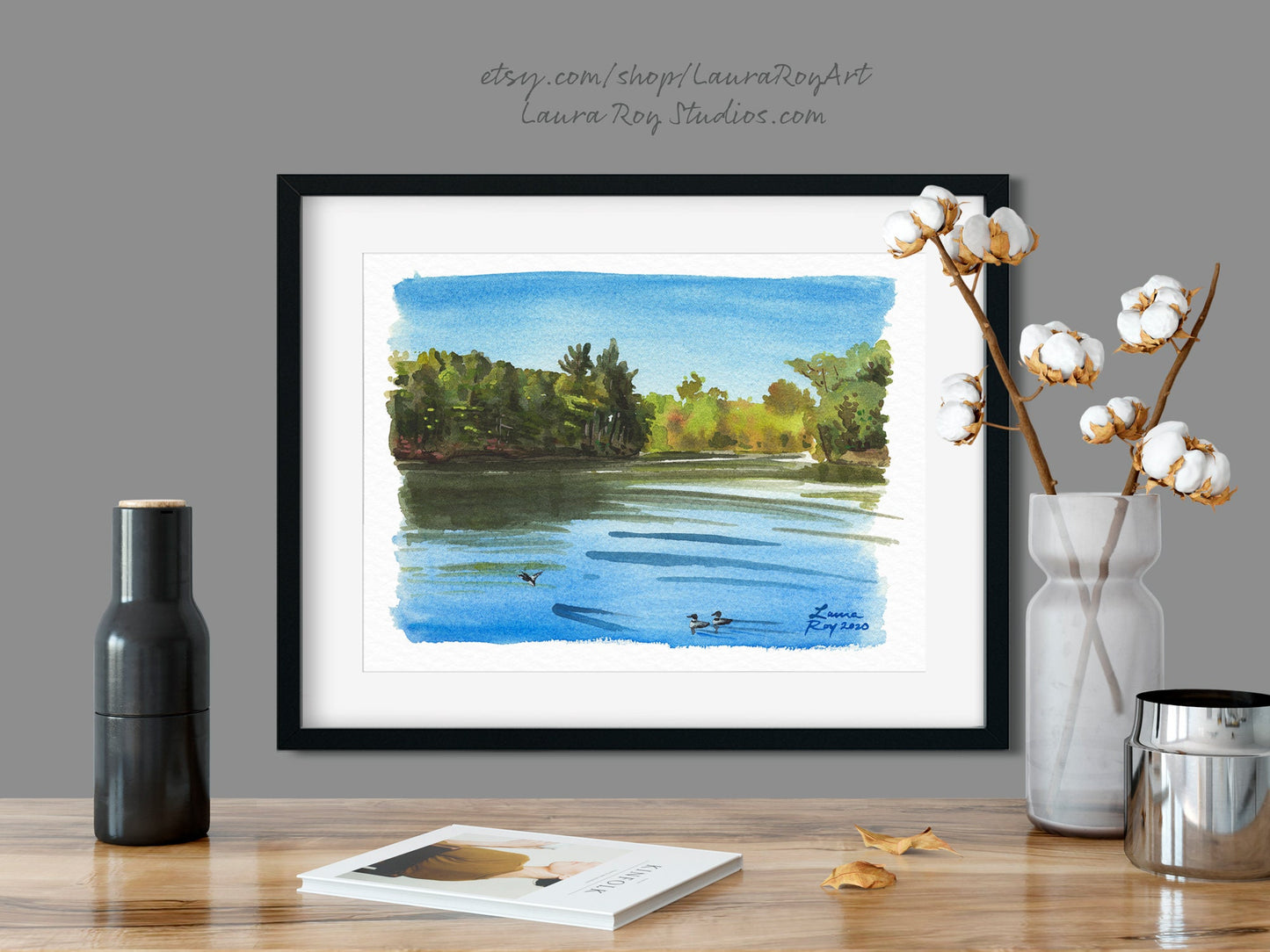 Morning Lake Watercolor | Giclée Print