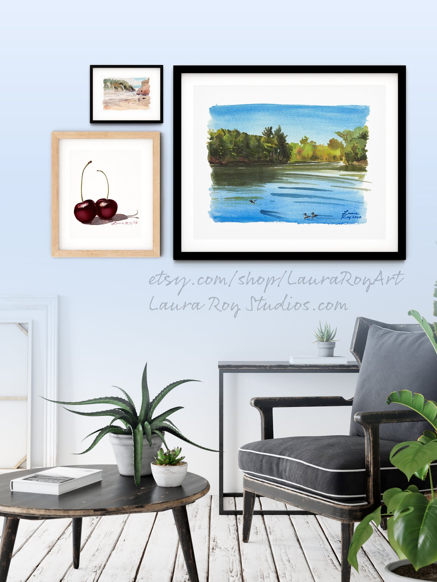 Morning Lake Watercolor | Giclée Print