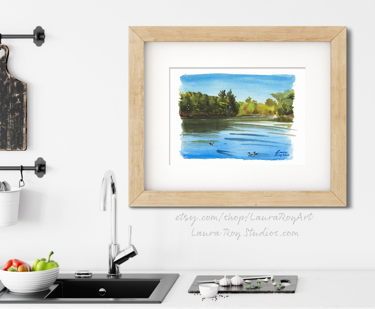 Morning Lake Watercolor | Giclée Print