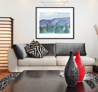 Banff Fog Watercolor | Giclée Print