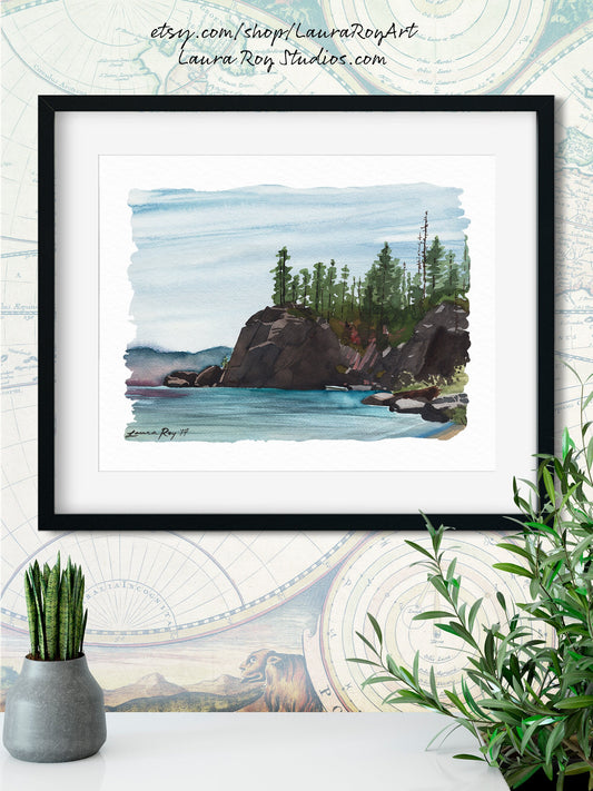 Lake Tahoe D. L. Bliss Watercolor | Giclée Print