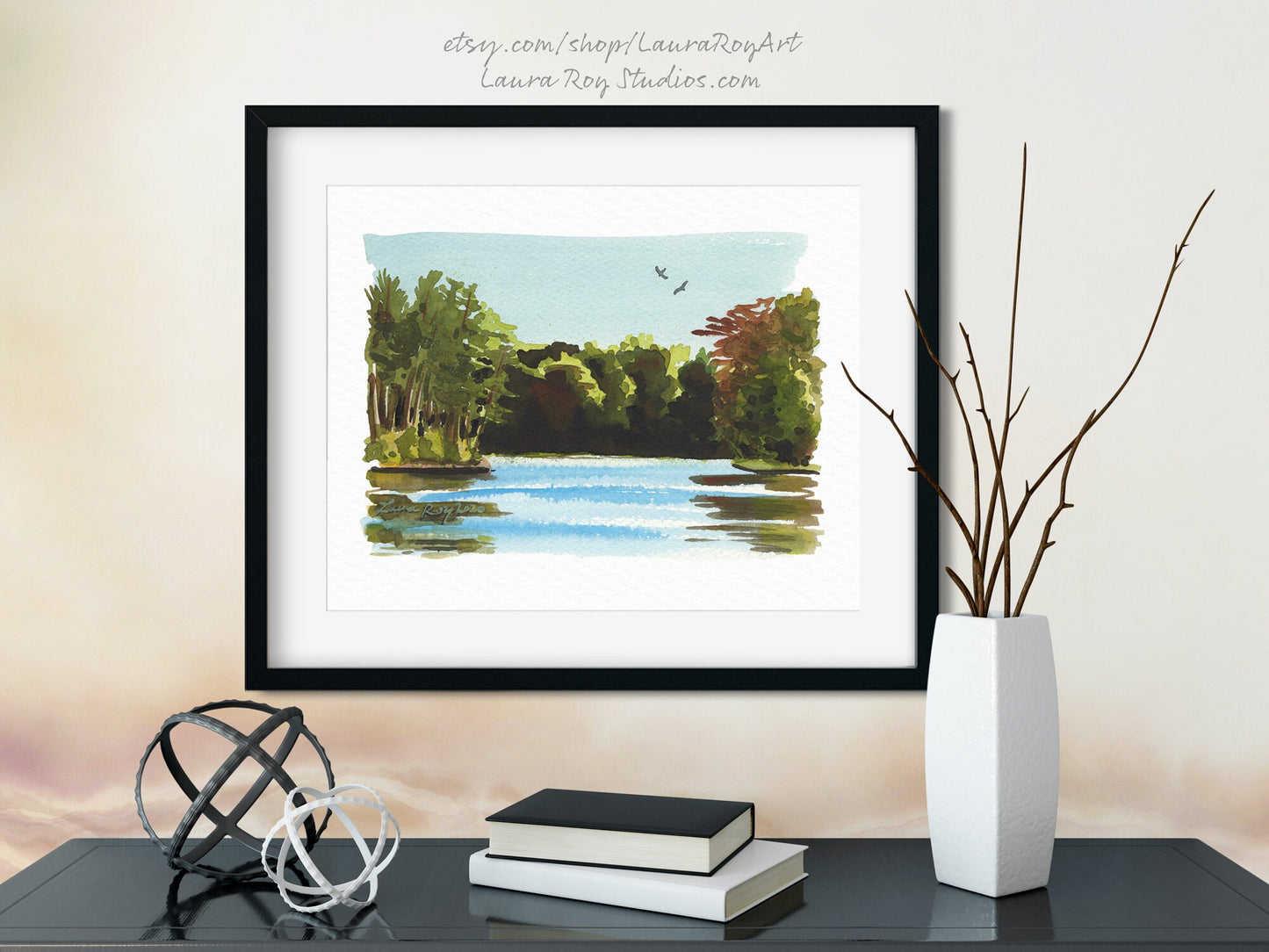 Morning, Afternoon, & Evening at Eagle River (Set of 3) Watercolors | Giclée Print