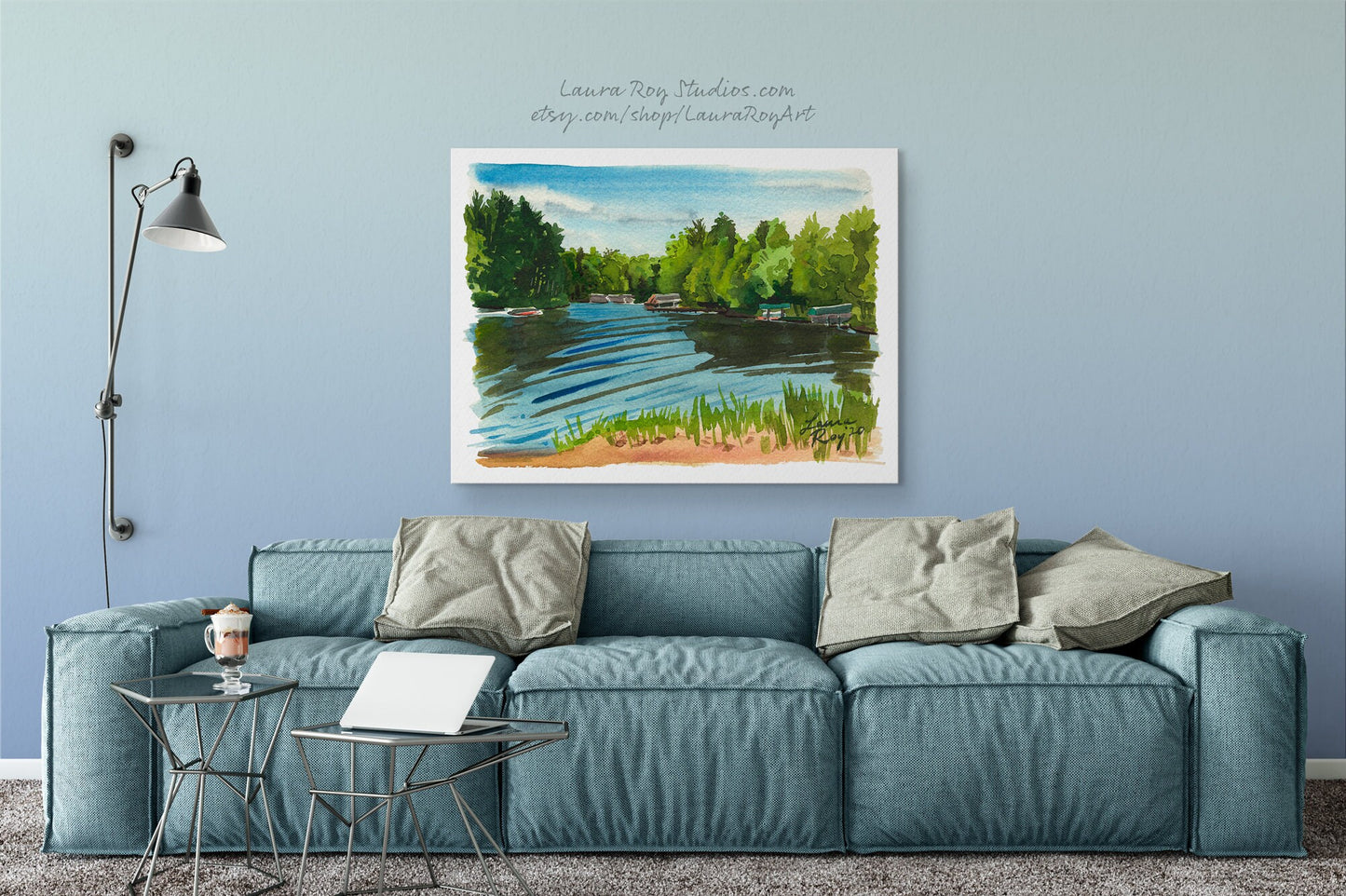 Morning, Afternoon, & Evening at Eagle River (Set of 3) Watercolors | Giclée Print