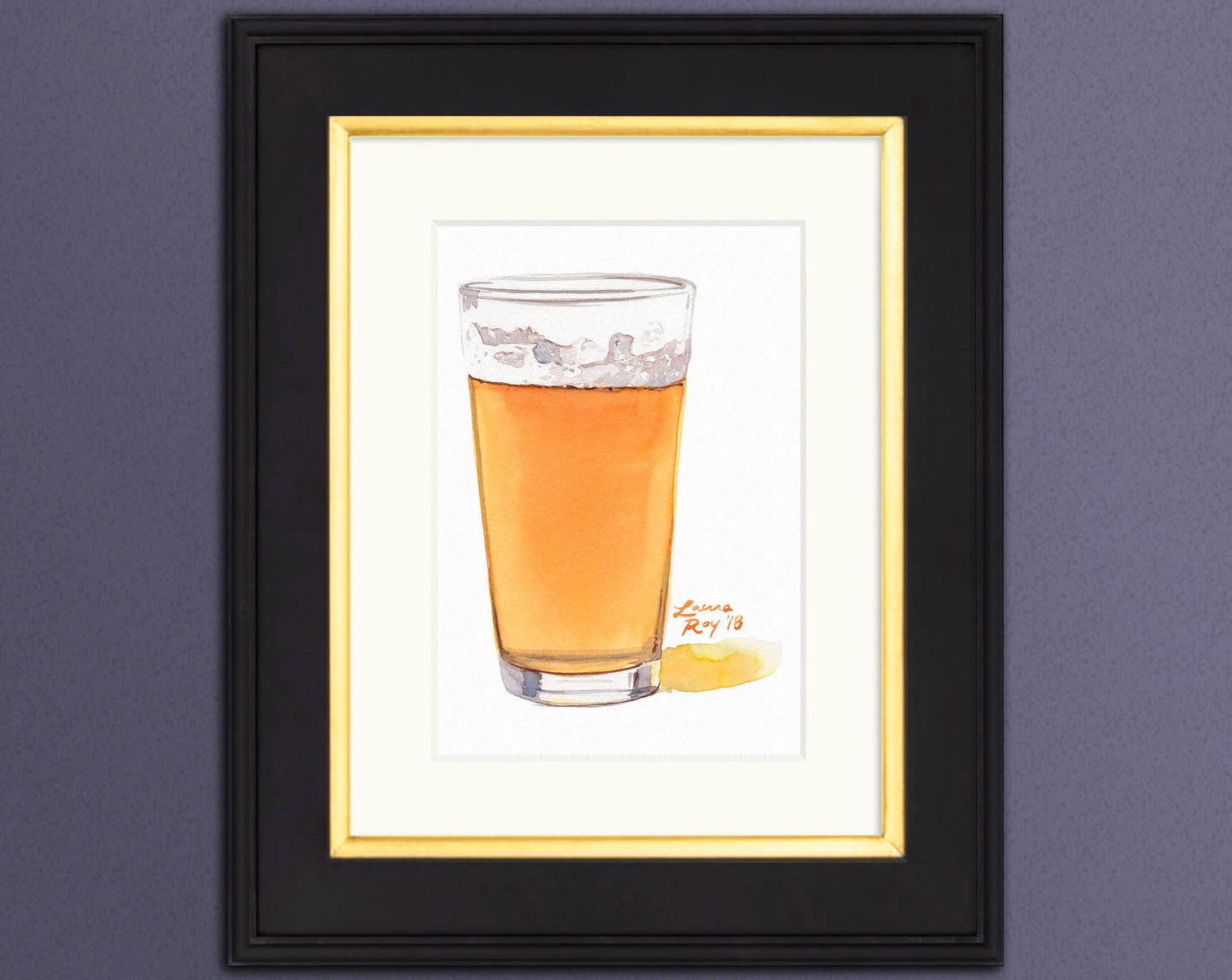 Pint of Beer Watercolor | Giclée Print