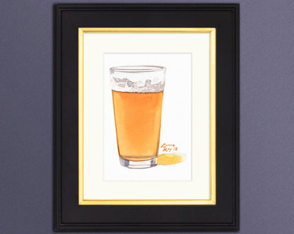 Pint of Beer Watercolor | Giclée Print