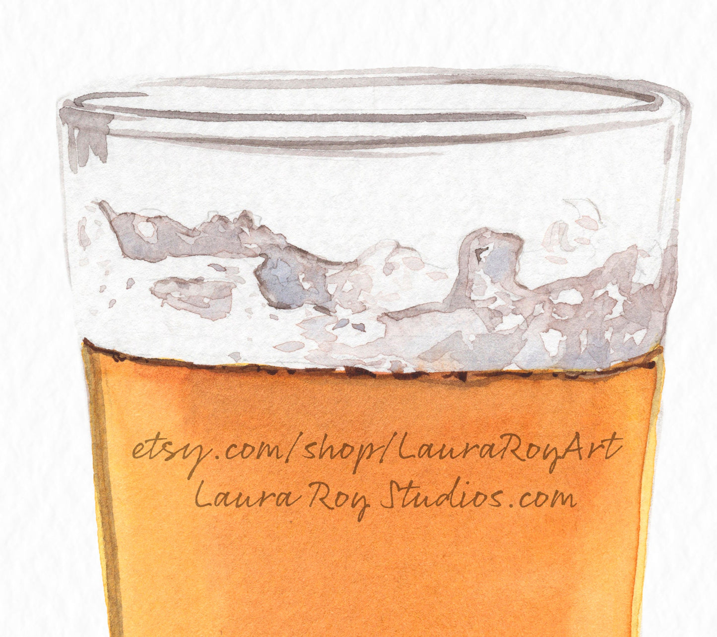 Pint of Beer Watercolor | Giclée Print