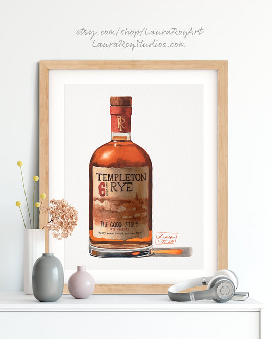 Templeton Rye Watercolor | Giclée Print