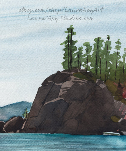 Lake Tahoe D. L. Bliss Watercolor | Giclée Print