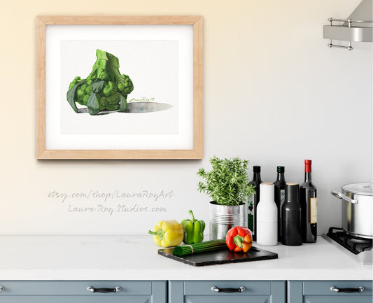 Broccoli Watercolor | Giclée Print