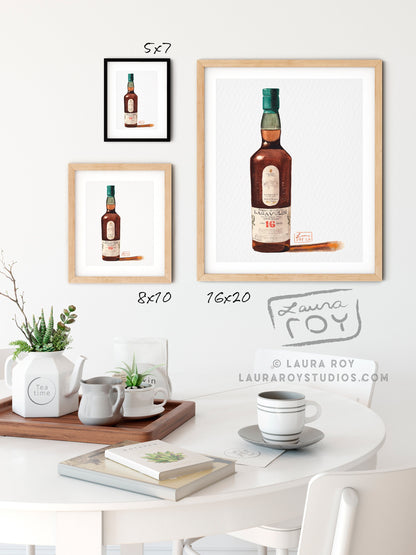 Lagavulin 16 Watercolor | Giclée Print