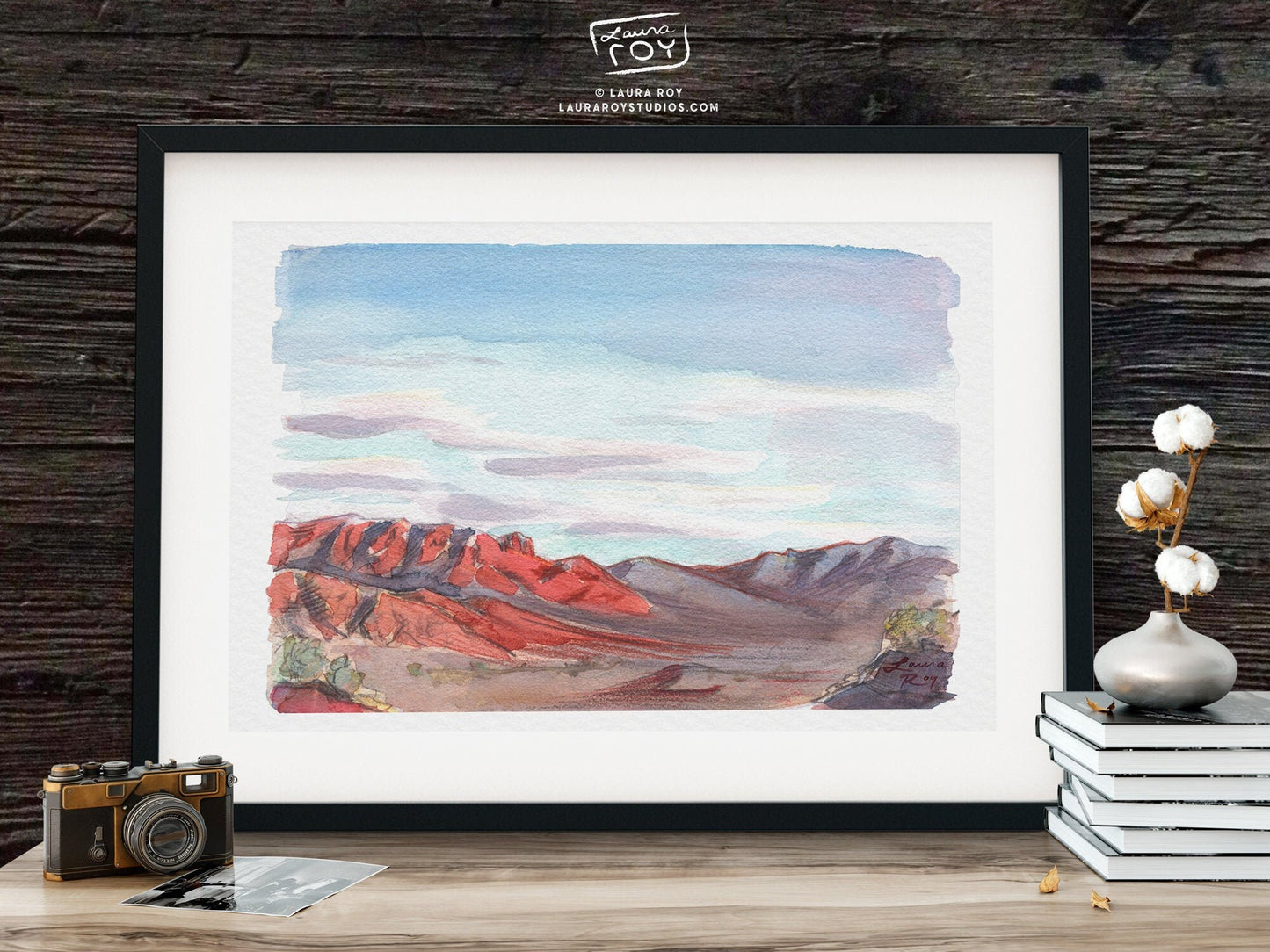 Sandias Sunset Watercolor | Giclée Print