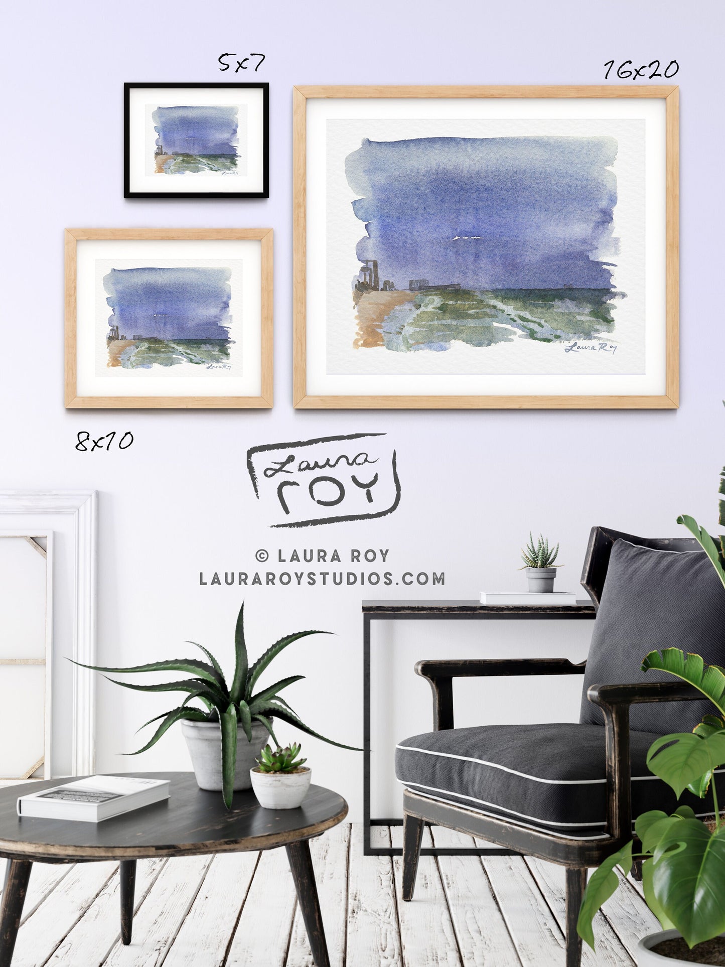 Stormy Daytona Watercolor | Giclée Print