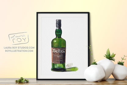 Ardbeg 10 Watercolor | Giclée Print