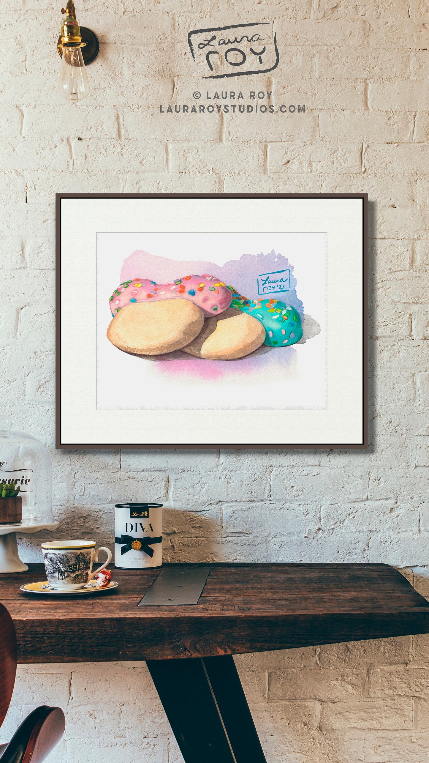 Mickey Cookies Watercolor | Giclée Print