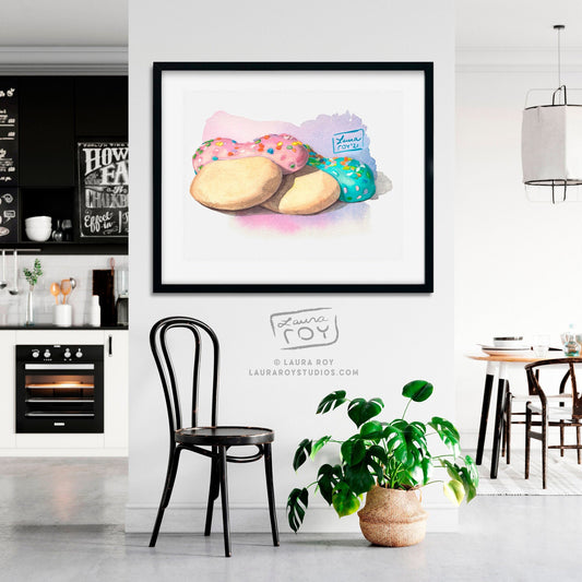 Mickey Cookies Watercolor | Giclée Print