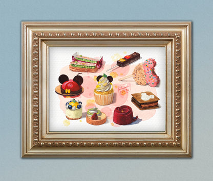 Desserts of Disney Watercolor Giclée Print | Disney Springs Treats Paintings