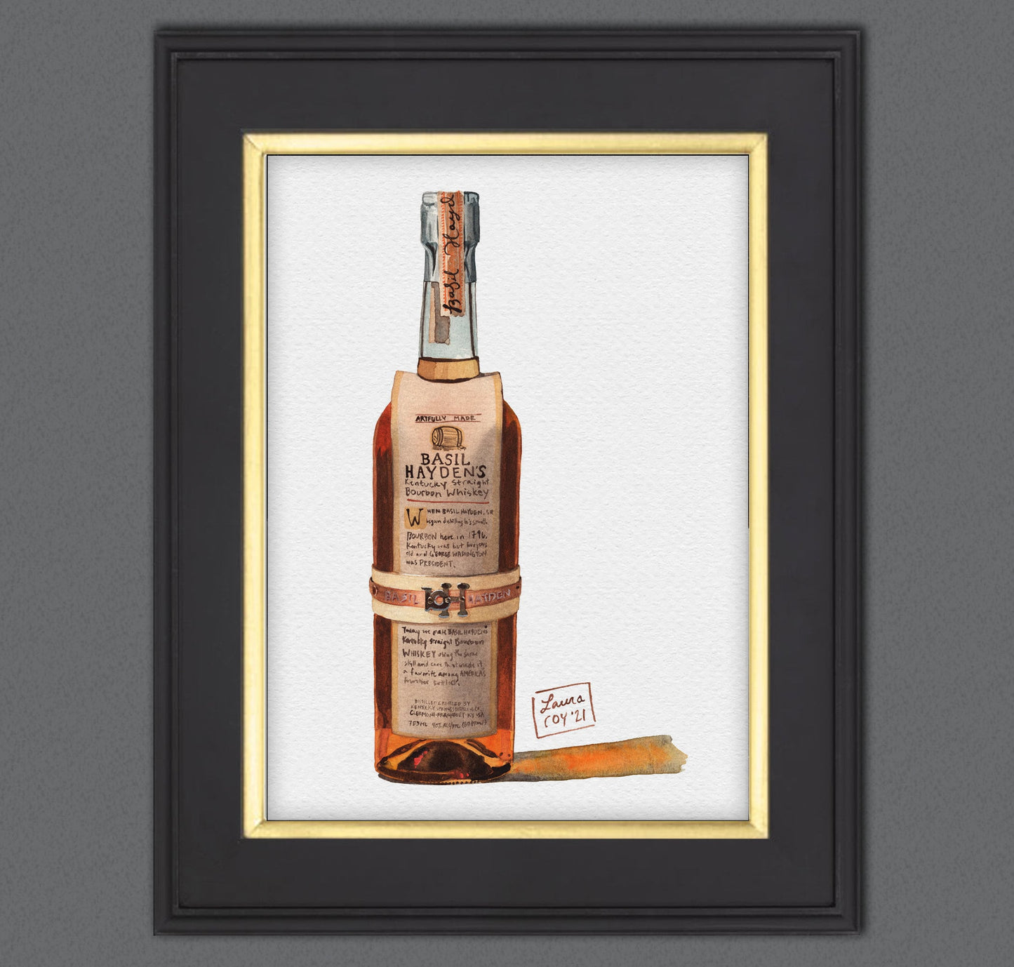 Basil Hayden Watercolor | Giclée Print