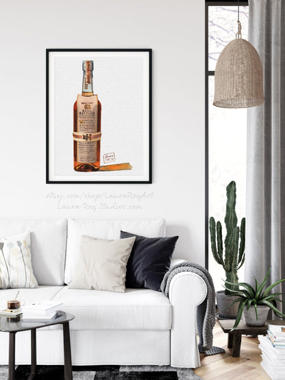 Basil Hayden Watercolor | Giclée Print