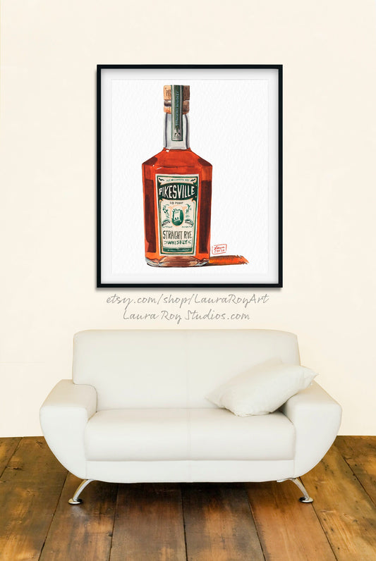 Pikesville Rye Watercolor | Giclée Print