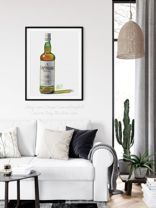 Laphroaig 10 Watercolor | Giclée Print