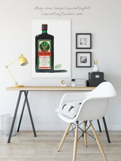 Jagermeister Watercolor | Giclée Print