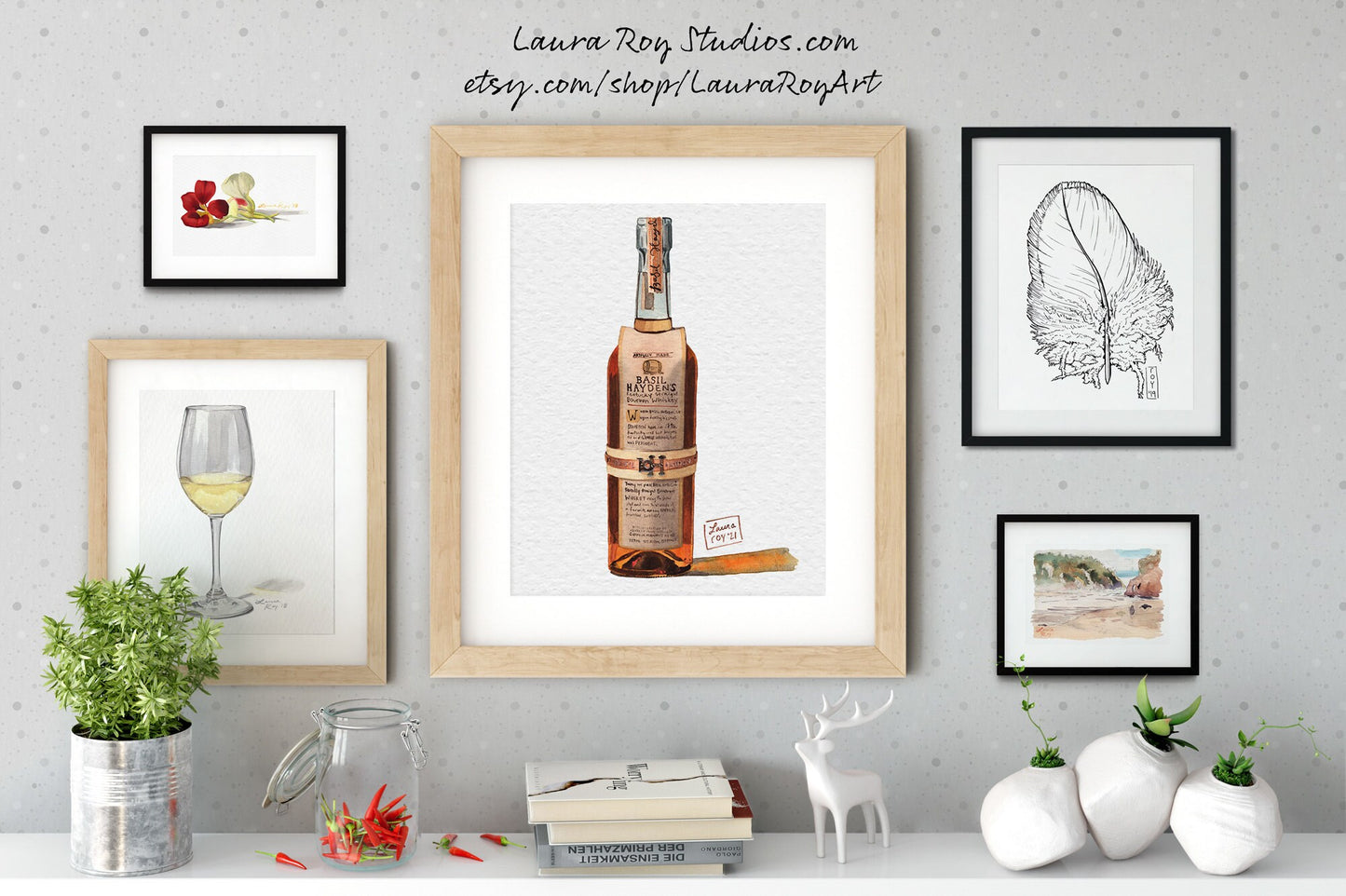 Basil Hayden Watercolor | Giclée Print