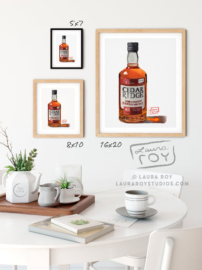 Choose 3 Whiskey Watercolors | Giclée Print