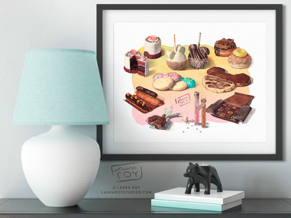 Desserts of Disney Series II Watercolor | Giclée Print