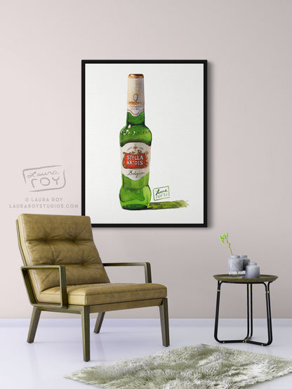 Stella Artois Watercolor | Giclée Print