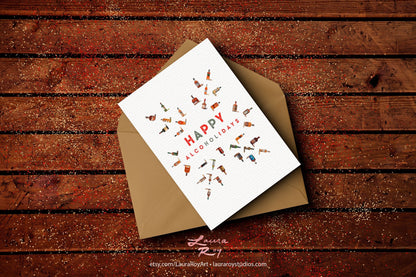 Whiskey Snowflake Holiday Card/Set