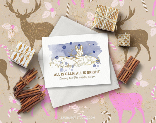 Elk Seasonal Greetings Card/Set
