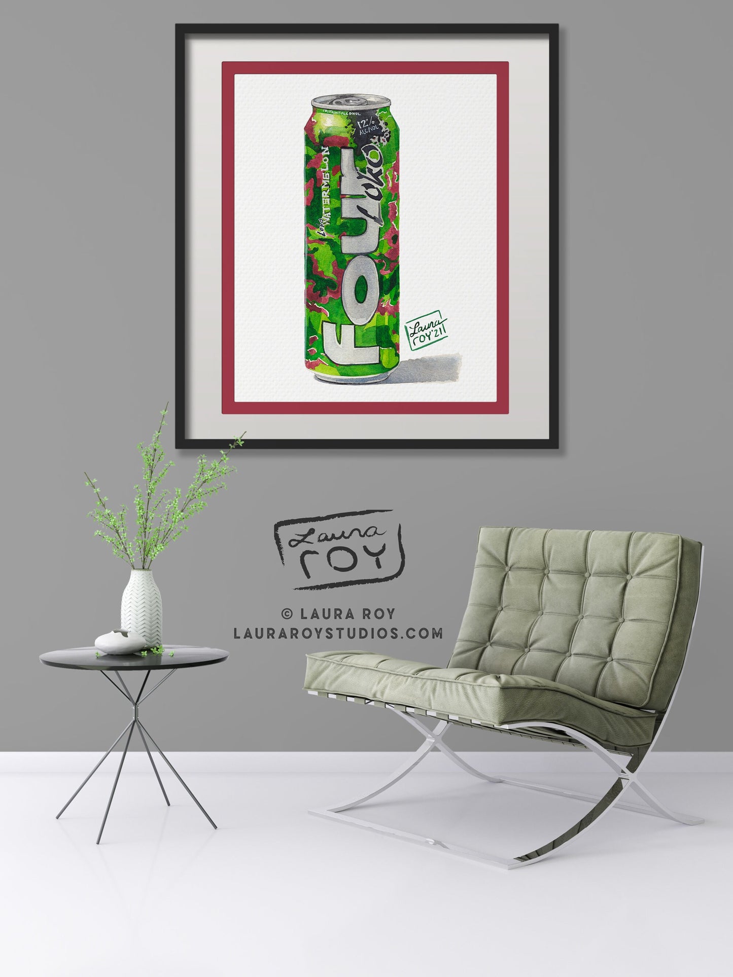 Four Loko Watermelon Watercolor | Giclée Print