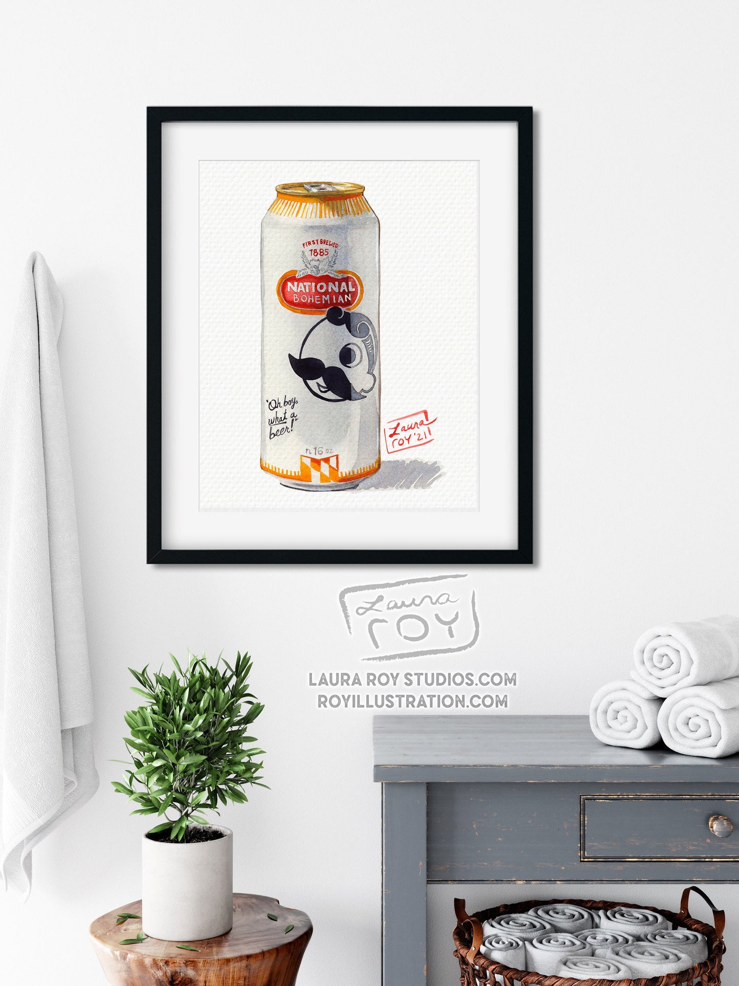 Natty Boh Watercolor | Giclée Print