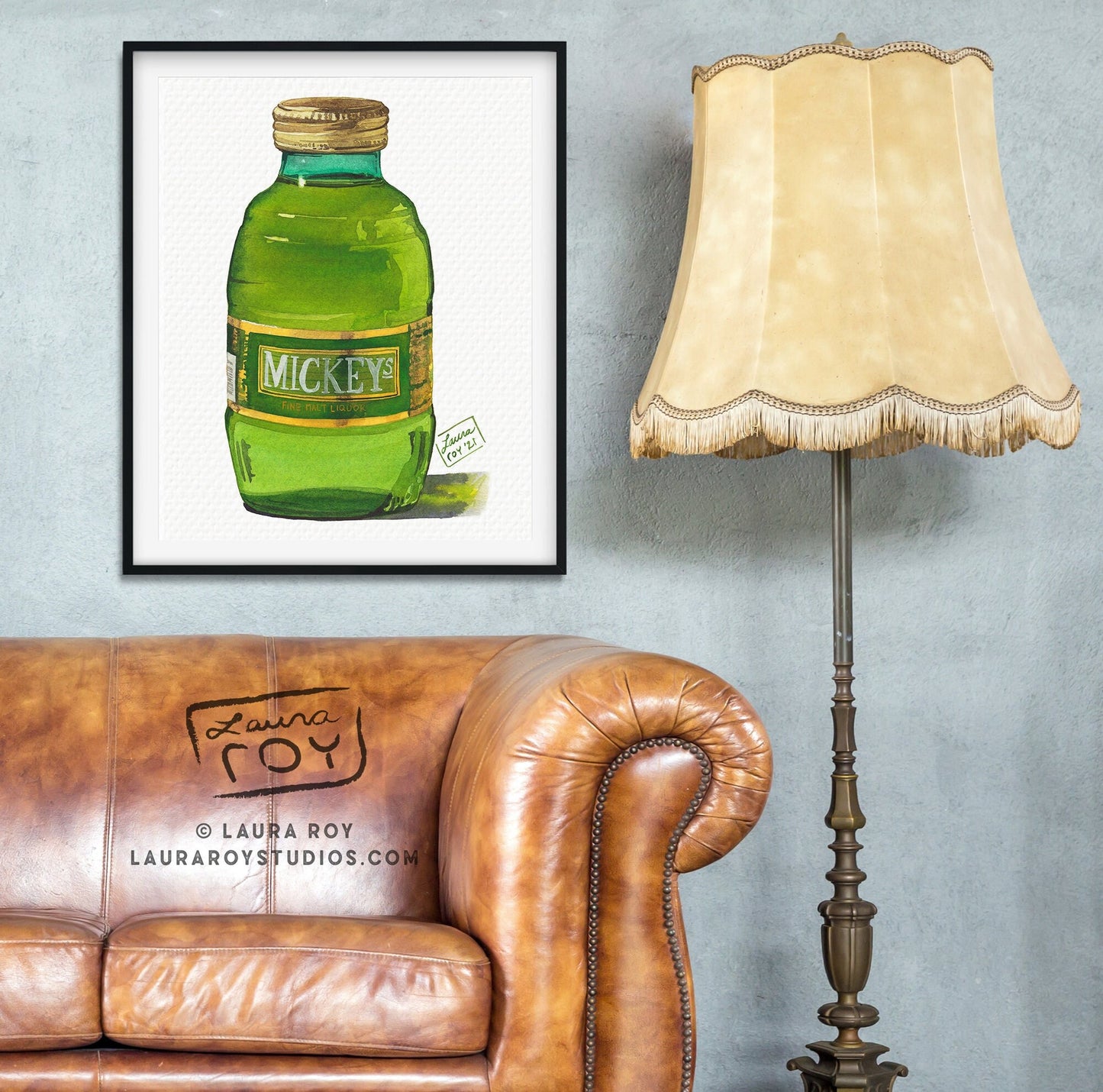 Mickey's Malt Liquor Watercolor | Giclée Print