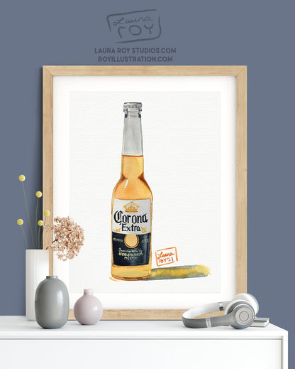 Corona Extra Watercolor | Giclée Print