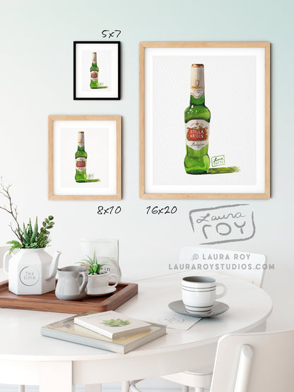 Stella Artois Watercolor | Giclée Print