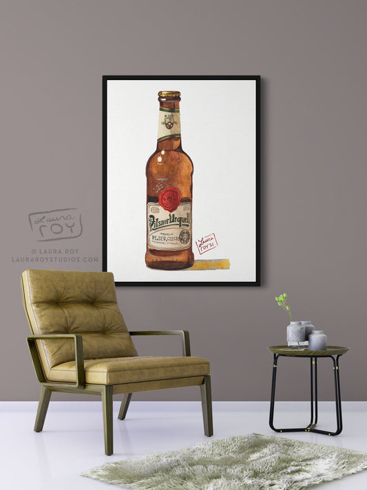 Pilsner Urquell Watercolor | Giclée Print