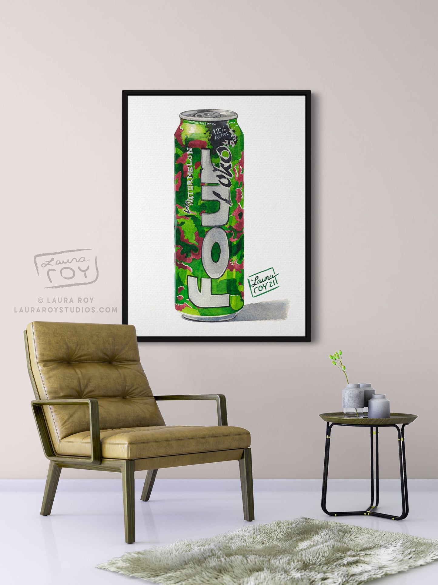 Four Loko Watermelon Watercolor | Giclée Print